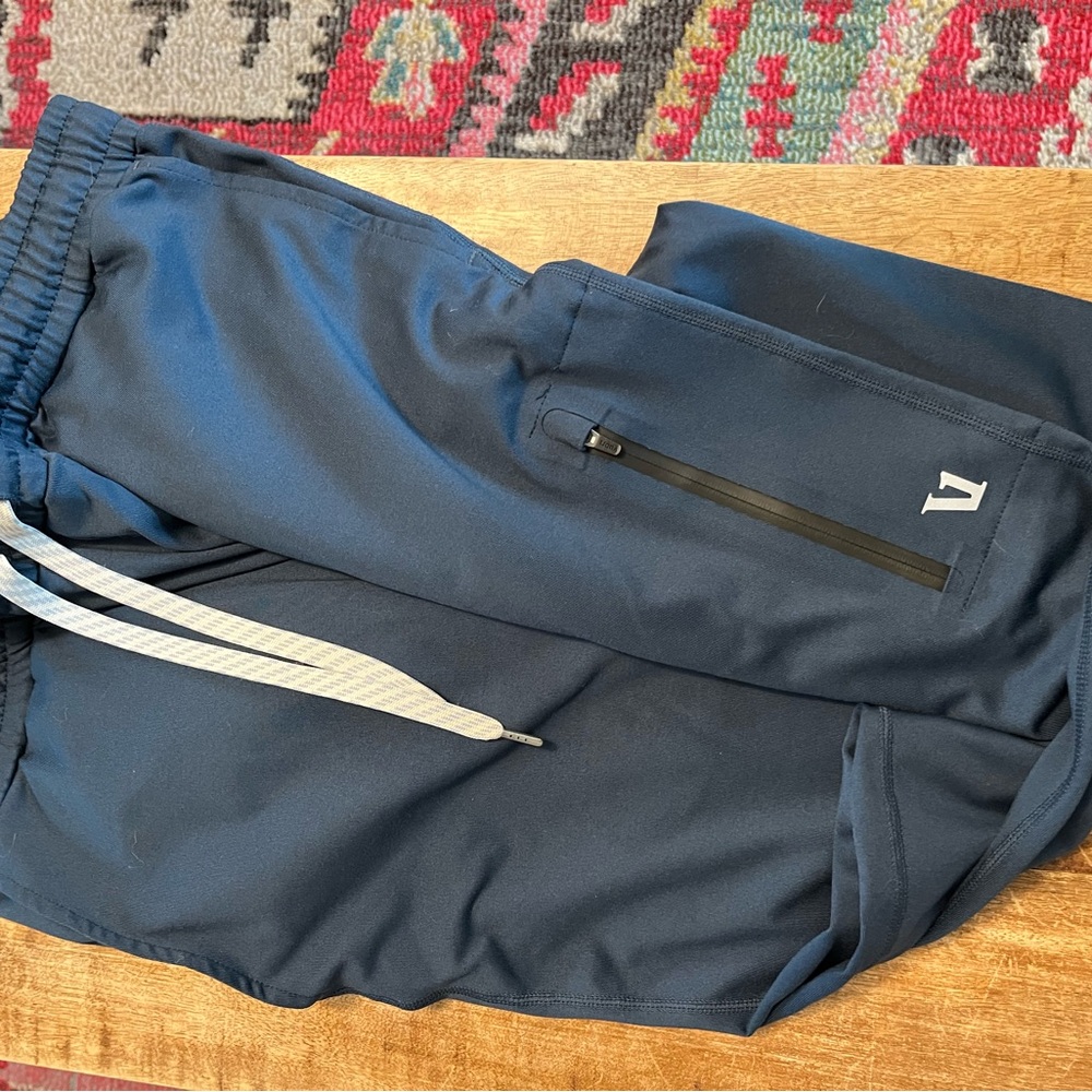 Vuori Blue Athletic athleta pants with Zipper Pocket size large